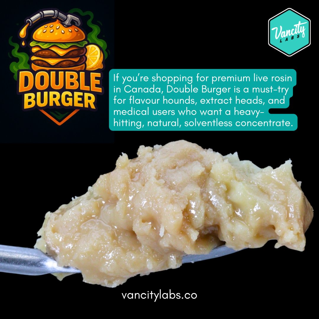🔥 Looking for premium live rosin in Canada?
Double Burger is a must-try for flavour chasers, extract lovers &amp; medical users 💪🍔
Solventless. Natural. Heavy-hitting.

🌐  vancitylabs.co/product/double…

#LiveRosin #CannabisCanada #SolventlessExtracts #WeedWednesday #RosinHeads