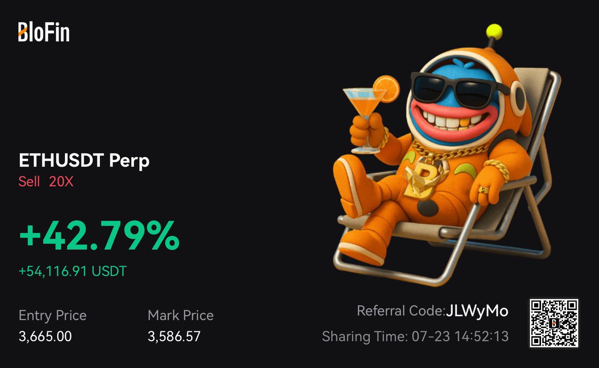 ColdBloodShill's tweet image. Ok I’m fr done with the red button
Let’s get dip buying
Come trade with me here and get access to the TG group:
partner.blofin.com/bot/i1IFFQppcp…
