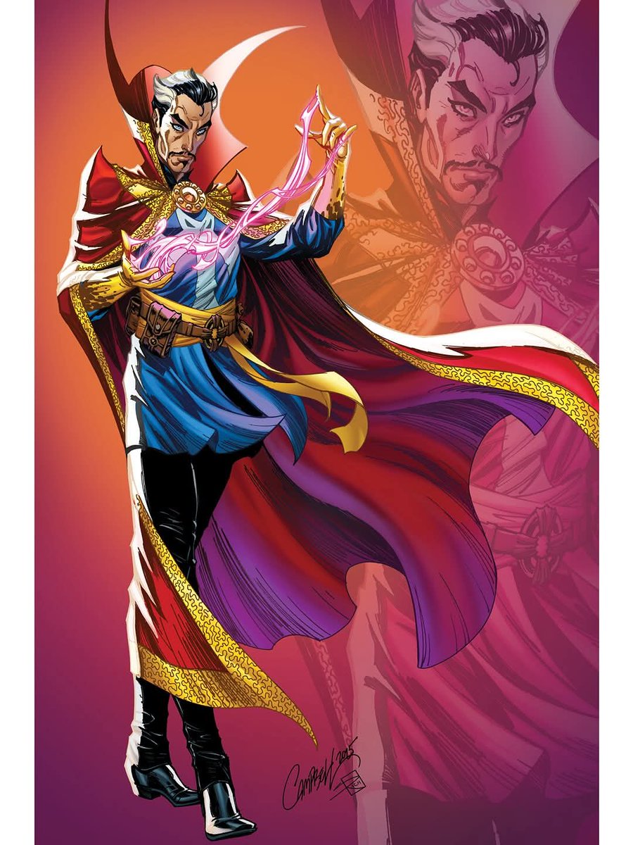 SanctumLibraryX's tweet image. The J. Scott Campbell variant cover for Bring on the Bad Guys: Dormammu.
#DoctorStrange #DrStrange