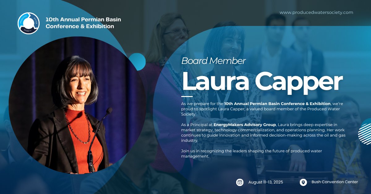 _producedwater's tweet image. BOD SPOTLIGHT: Laura capper

🔗 Registration: event.fourwaves.com/pwsmidland2025…
👉 Explore sponsorship packages now:
event.fourwaves.com/pwspermian2025…
🔗 Agenda: whova.com/embedded/event…