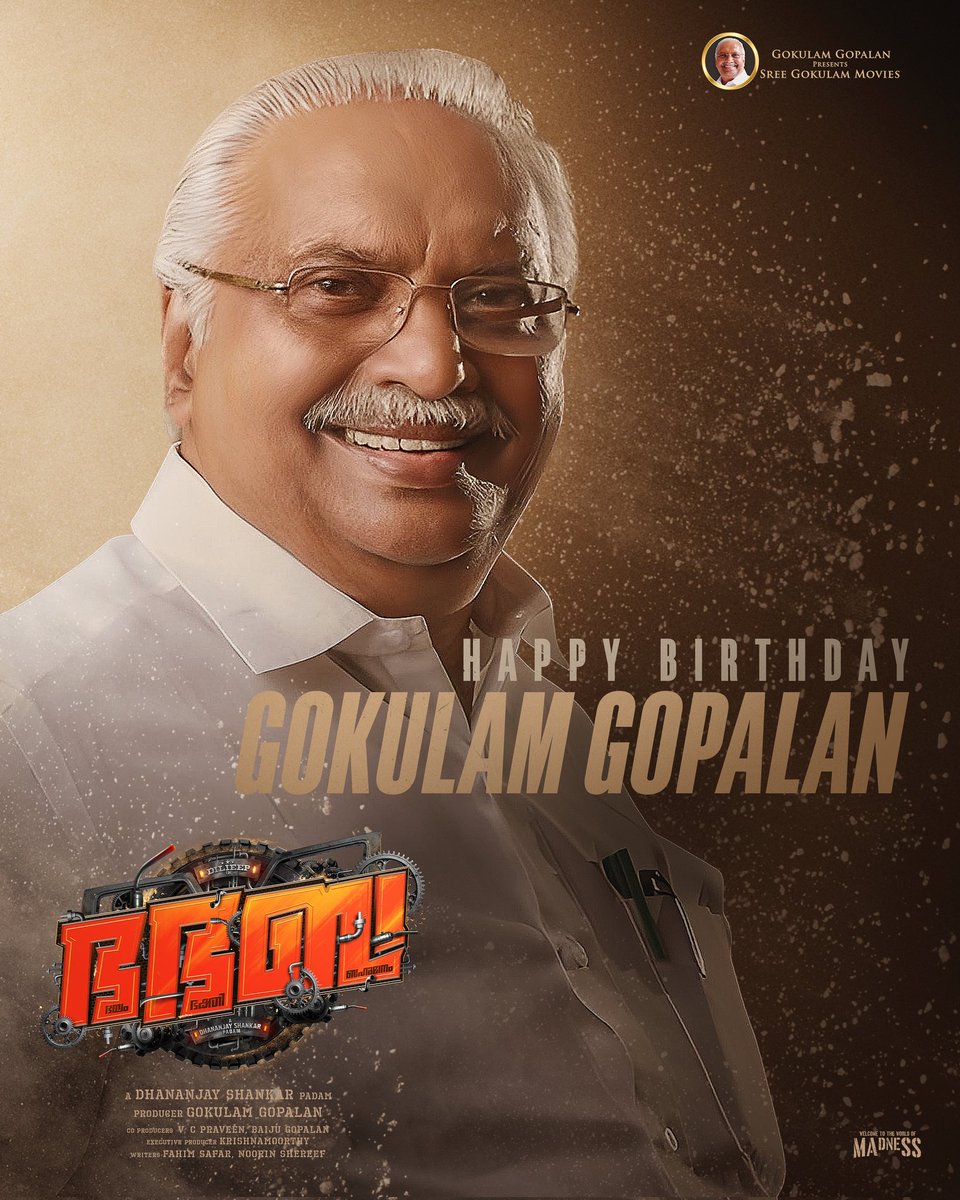SreeGokulamMovies (@gokulammovies) on Twitter photo Happy Birthday, dear <a href="/GokulamGopalan/">Gokulam Gopalan</a> Sir! ❤️
Team #BhaBhaBa
#SreeGokulamMovies #GokulamGopalan
#HBDGokulamGopalan Happy Birthday, dear <a href="/GokulamGopalan/">Gokulam Gopalan</a> Sir! ❤️
Team #BhaBhaBa
#SreeGokulamMovies #GokulamGopalan
#HBDGokulamGopalan