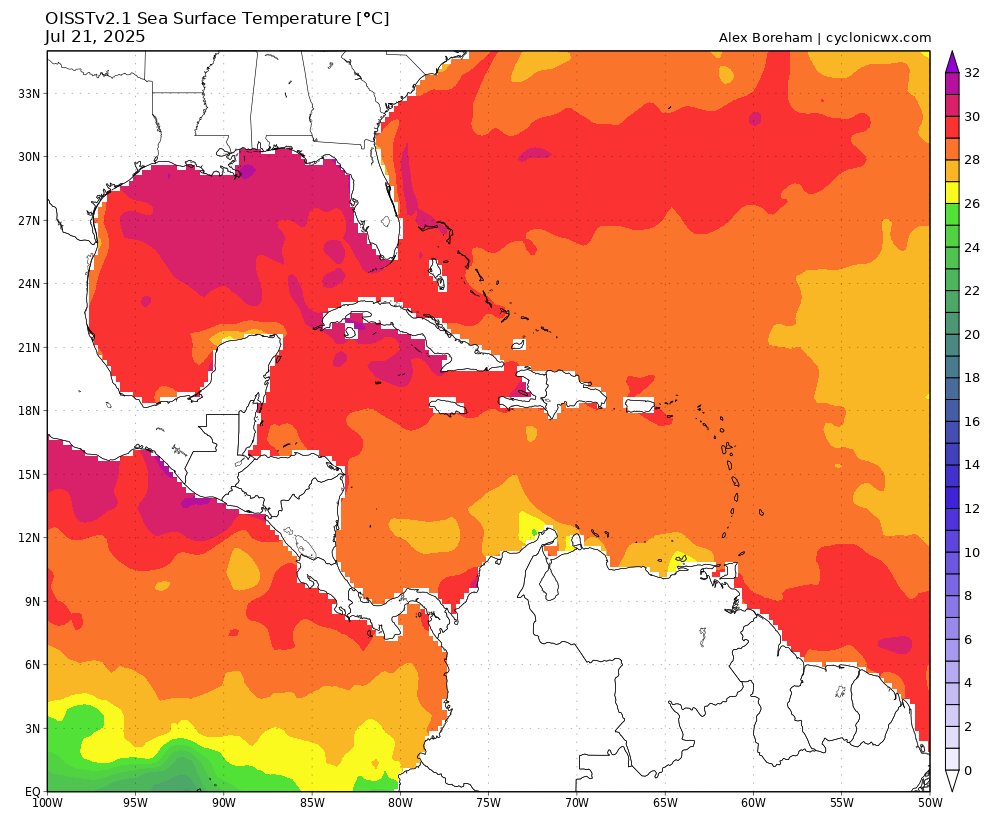 I think for the next 2-3 weeks (til mid August or so), the best bet for any Atlantic development would be in the SW Atlantic (between the Greater Antilles and Bermuda), either from a system pinching off a trough/front, or maybe a strong wave that survives and makes it into this