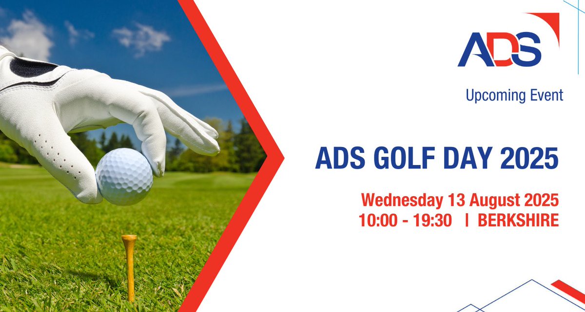 ADSgroupUK's tweet image. 🏌 Calling all golfers – tee off with ADS this summer! 🌞Join us for ADS Golf Day 2025 ⛳
☕ Bacon rolls &amp;amp; refreshments
🏌 18 holes | Better Ball Stableford
🎯 Shotgun start
🍽️ 3-course meal
🏆 Prizes up for grabs!
🎟️ Book now: adsgroup.org.uk/events/ads-gol…
#ADSevents #Networking #Golf