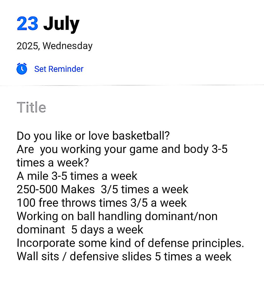 DormecoC's tweet image. Do you like or love basketball? Bare minimum workout for those to be different than peers.