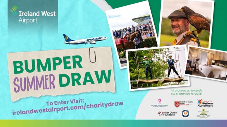 National Breast Cancer Research Institute (@bcresearchire) on Twitter photo 🎉ONLY 1️⃣ DAY TO GO!
The <a href="/Irelandwest/">Ireland West Airport</a> Airport Bumper Summer Charity Draw 2025 is about to take off 🛫!
Limited time left to be in the chance to WIN!
✈️Return flights to Malaga
🏨Stunning hotel stays
🎁And many more amazing prizes!
Don't Miss Your Chance!
🎟️Tickets: €5 for 1 | 🎉ONLY 1️⃣ DAY TO GO!
The <a href="/Irelandwest/">Ireland West Airport</a> Airport Bumper Summer Charity Draw 2025 is about to take off 🛫!
Limited time left to be in the chance to WIN!
✈️Return flights to Malaga
🏨Stunning hotel stays
🎁And many more amazing prizes!
Don't Miss Your Chance!
🎟️Tickets: €5 for 1 |