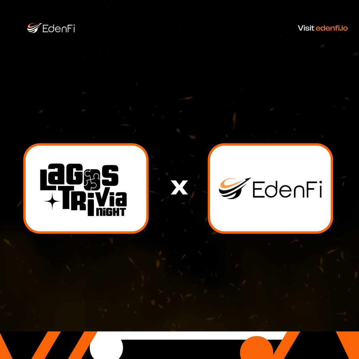 edenfi_onchain's tweet image. TRIVIA MEETS TRANSFERS! 🔥🧡
We’re teaming up with @LagosTrivia
Lagos city’s most electrifying trivia night to turn brain teasers into seamless money moves and introduce fans to EdenFi’s next-gen payments.
EdenFi × Lagos Trivia = Cash & Cruise! 🚀🎉