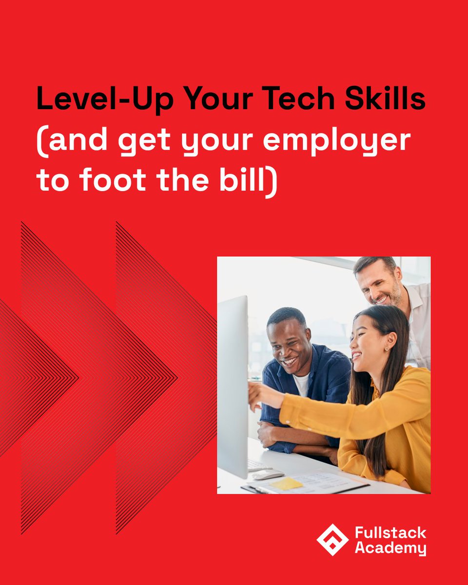 fullstack's tweet image. Want to skill up in tech? Your employer might pay for it! Many companies offer tuition reimbursement for education programs, including #FullstackAcademy bootcamps. Learn how to ask your employer about tuition benefits: fullstack.academy/employee-tuiti…