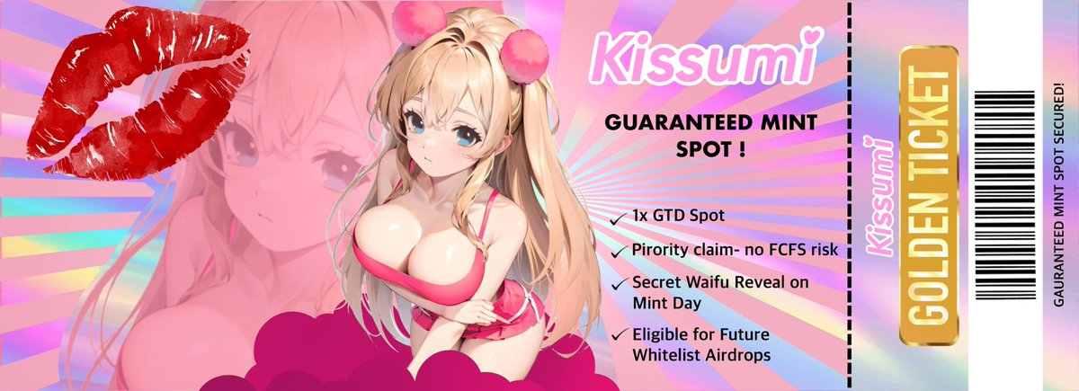 Don’t beg for spots.
Go grab them.

Golden Tickets (aka GTD G-Spots) are now live on the website. Swipe to win.

Link: kissumi.xyz

Let’s see if you get lucky tonight. 😉