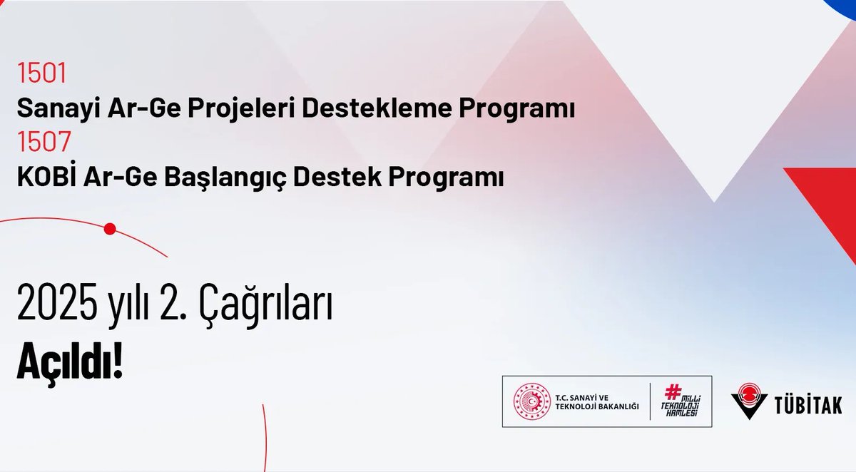 1501-Sanayi Ar-Ge Destek Programı ve 1507-KOBİ Ar-Ge Başlangıç Destek Programı 2025 yılı 2. Çağrıları Açıldı

Detaylar ve Başvuru için: l24.im/V5wvZ

<a href="/kastamonuunv/">Kastamonu Üniversitesi</a>