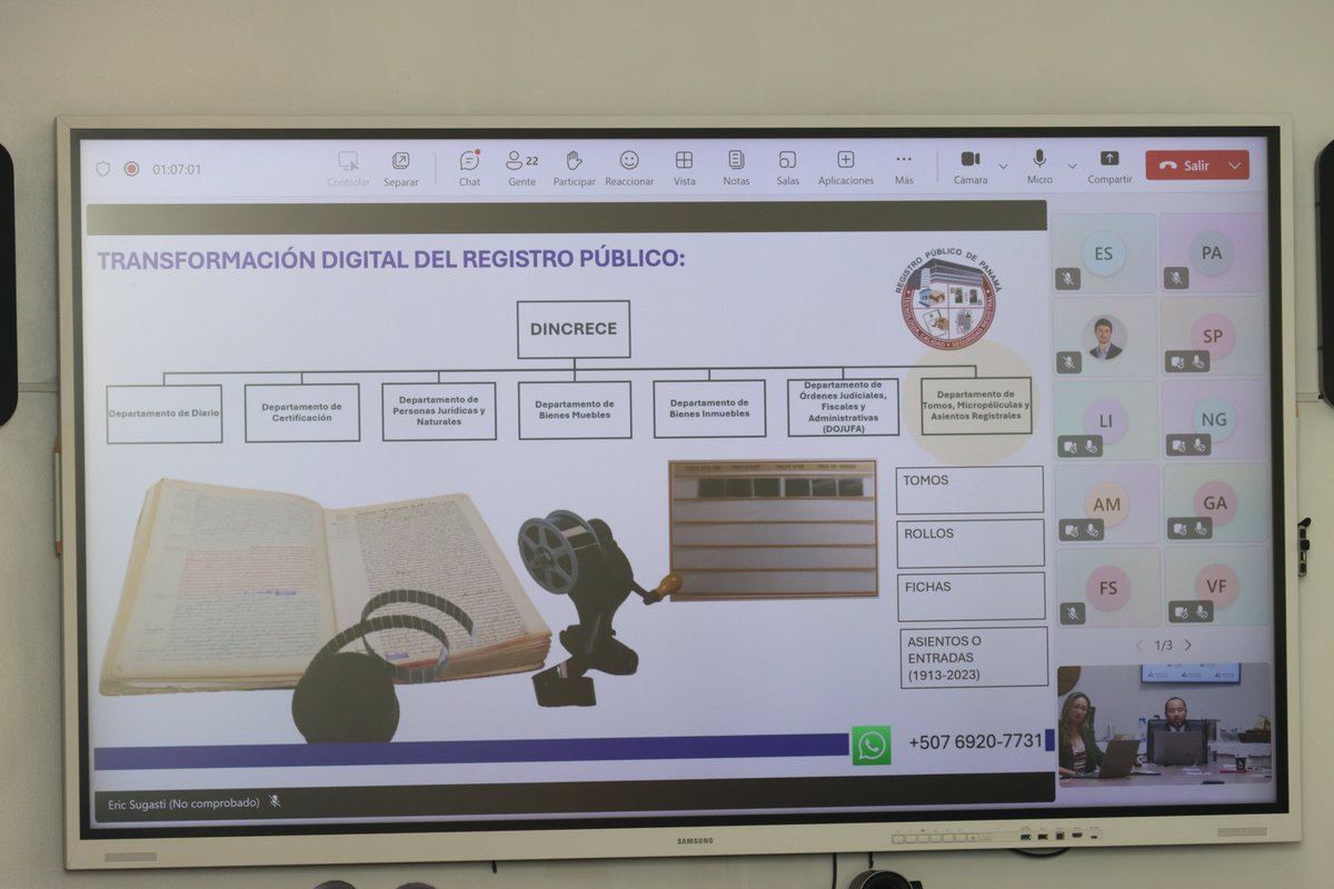 RPublicoPanama's tweet photo. Director de DINCRECE, Eric Sugasti, fue invitado por la Cámara Americana de Comercio e Industrias de Panamá @panamcham como expositor principal en un conversatorio sobre la “Transformación Digital del Registro Público: Eficiencia, Seguridad y Competitividad para Panamá”. https://t.co/ybyuXoYowz