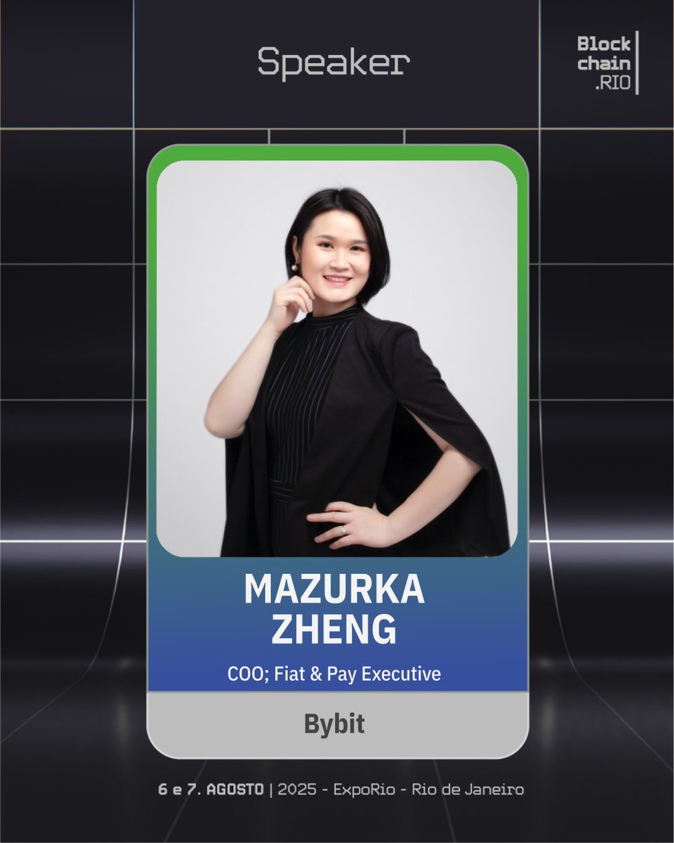 blockchain_rio's tweet image. Thrilled to announce Mazurka Zheng, COO of Bybit and crypto visionary, will headline #BlockchainRIO2025! Grab your tickets now: hubs.ly/Q03y9Bjc0