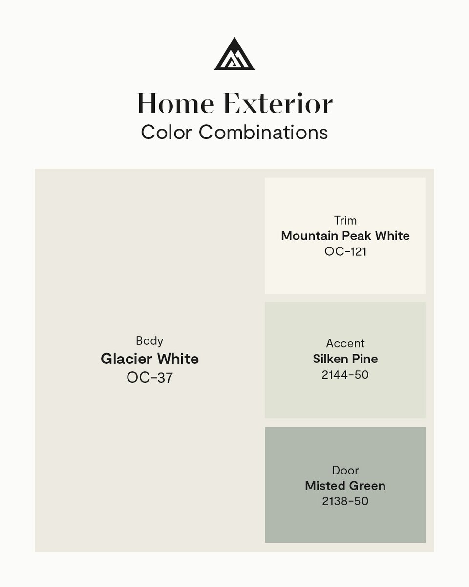 Benjamin_Moore's tweet image. More whole home exterior palettes, you say? Your wish is our command 🪄 See our mini palettes based on three popular hues, then get started on your next project with a color sample from our website or your locally owned store. #BenjaminMoore #Paint #Exterior