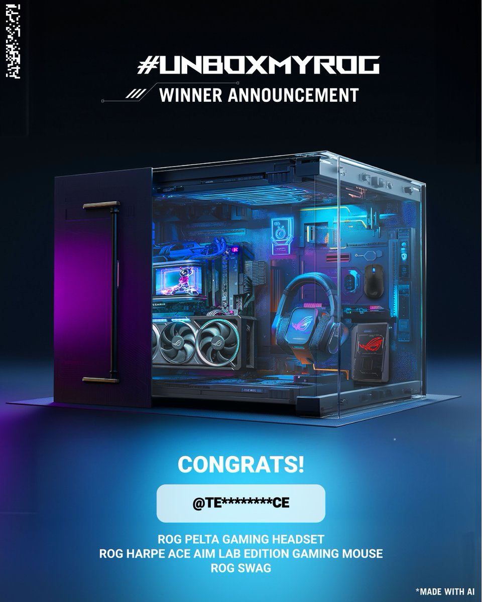 ASUS_ROG's tweet image. 🎉 Ngl, picking just one winner was tough.
Big GG to everyone who entered the #UnboxMyROG campaign! The hype was real.💙
We’ll be in touch — keep an eye on your inbox!
#giveaway