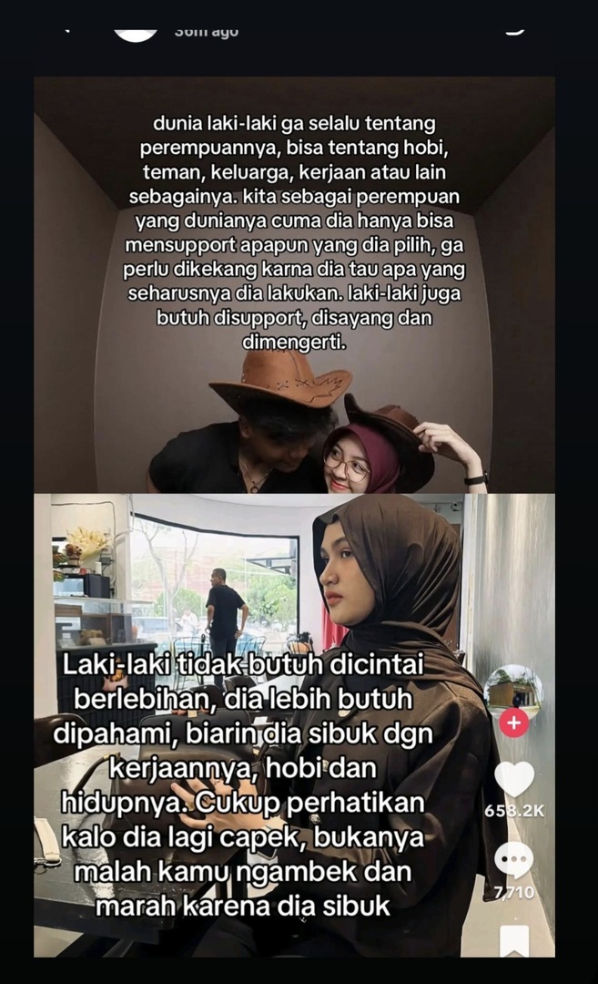 Cowokku rep0st gini di toktik dan kirim de em jg. -cak untuk yg relate dan setuju dengan statement ini sebenernya mau di treat kek gmn si ya? Di loss aja gt (?) Mau denger pendapat kaliann, dia kalau ditanyain susah jelasinnya (katanya) 
[UP ULANG, TADI LUPA GAMBARNYA]