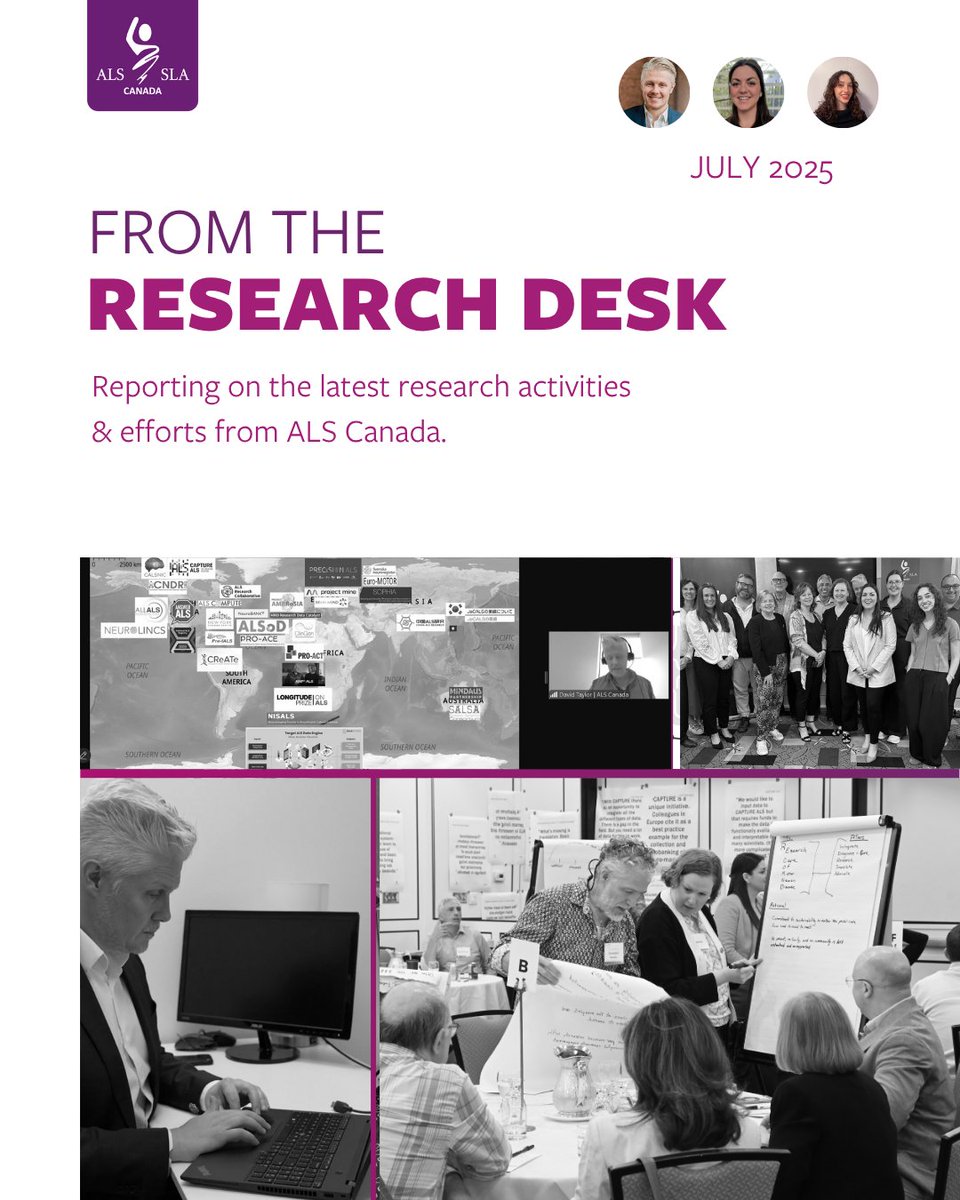 ALSCanada's tweet image. How is Canada influencing the global fight against ALS? What are some initiatives and meetings shaping the future of ALS research?
From international roundtables to national research meetings, the ALS Canada Research Team is driving progress at every level. The July edition of…