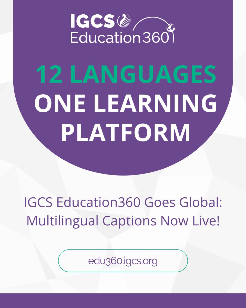 IGCSociety's tweet image. New IGCS member benefit! IGCS Education360 brings you world‑class gynecologic oncology content now with translated subtitles in Chinese, Dutch, English, French, German, Indonesian, Italian, Japanese, Korean, Portuguese, Russian, and Spanish.
We believe that education should…
