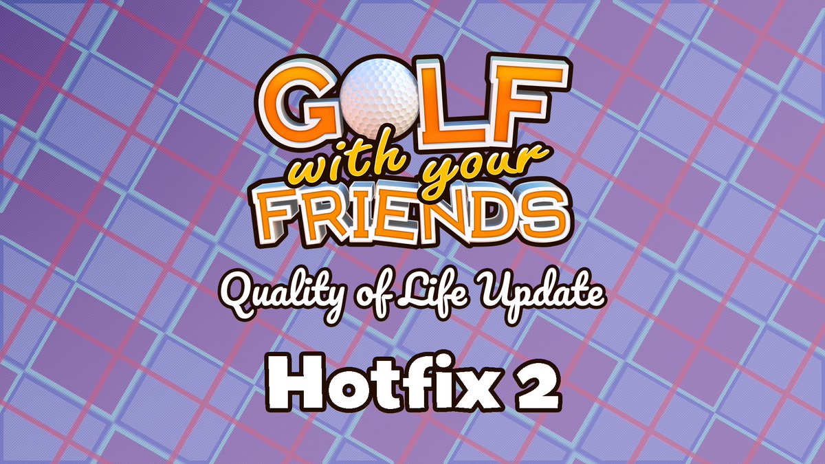 GolfWYF's tweet image. Hotfix 2 for the Quality of Life Update has arrived on all platforms!
This patch fixes two bugs from the update:
🏁 Speed Golf timer only working for the first player in local multiplayer
⏱️ Host AFK timer incorrectly applying to Friends, Password, and Invite Only lobbies