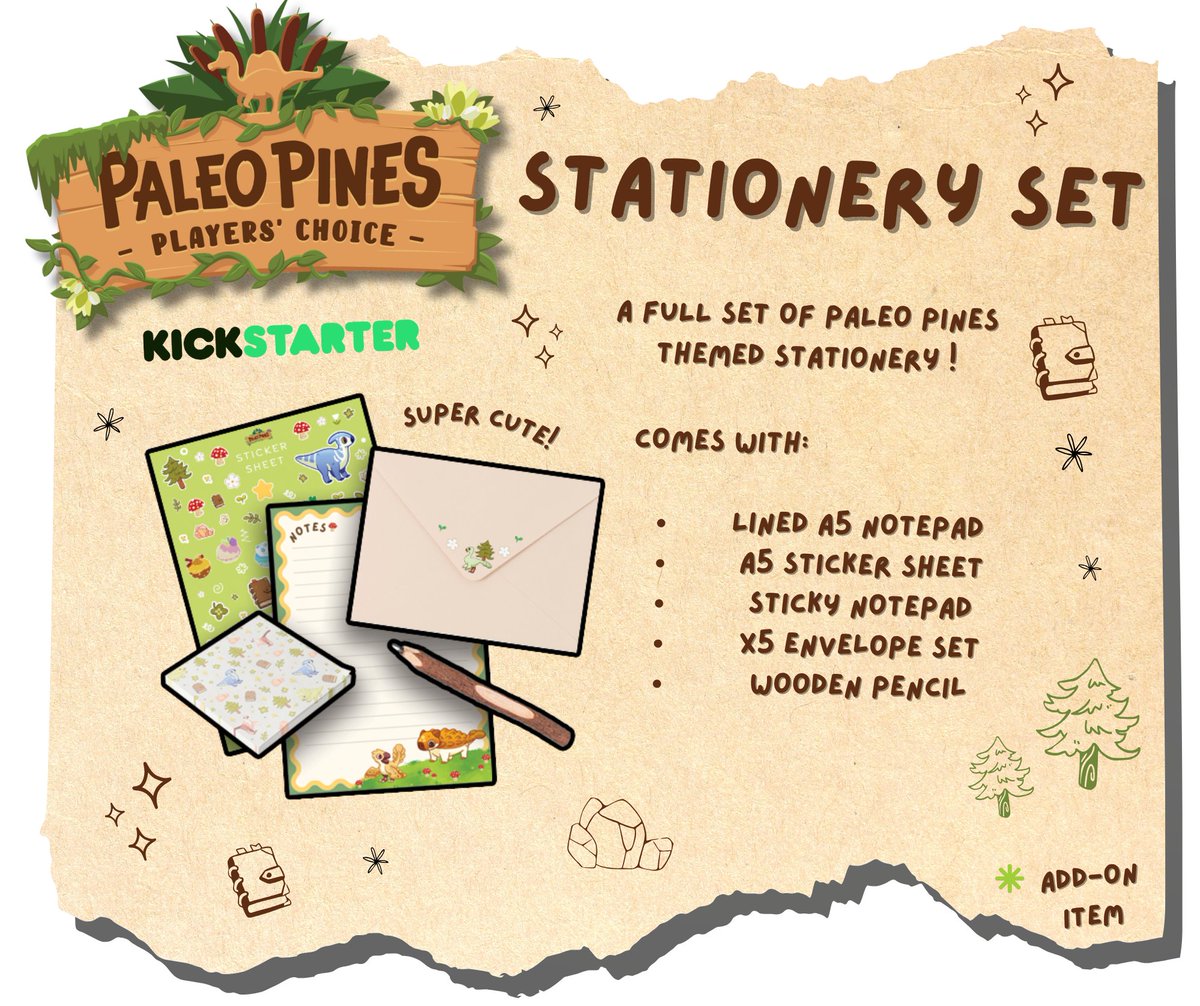PaleoPines's tweet image. Get ready for an overload of cuteness! ๐ฅฐ Our adorable little dinos are featured on these sweet stationery sets, now available as an add-on to our Kickstarter!
Pledge your support here: โก๏ธ bit.ly/3HlOPzZ โจ