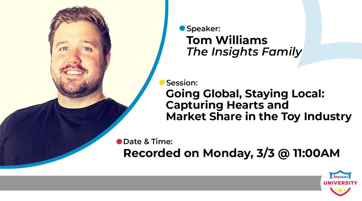 Toy Fair University: The Insights Family highlights the critical role of localization in helping create culturally relevant toys and marketing campaigns that resonate with kids around the world: youtu.be/6iqvZdIxaBE 

#toyfairlife