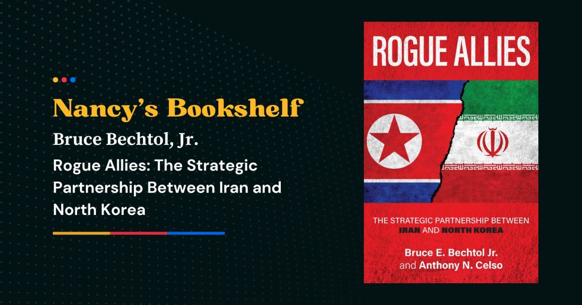 Tune in to the <a href="/nsprnews/">NSPR</a> Nancy's Bookshelf program for a discussion with Bruce E. Bechtol Jr., coauthor of ROGUE ALLIES, who unpacks the complex relationship between Iran and North Korea. An insightful look at a partnership with global implications: bit.ly/4eLdk6h