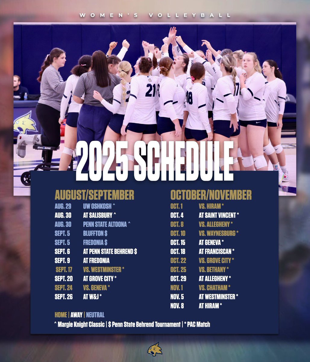 Thiel Athletics (@thielathletics) on Twitter photo ๐๐๐พ๐๐๐ฟ๐๐๐ ๐๐๐๐๐ผ๐๐๐๏ธ
The 2025 Women's Volleyball schedule is HERE!
The quest for greatness begins now!๐ช
๐ฐthielathletics.com/news/2025/7/23โฆ
๐๏ธthielathletics.com/sports/womens-โฆ
#TomcatPride | <a href="/PAC_Athletics/">Presidentsโ Athletic Conference</a> ๐๐๐พ๐๐๐ฟ๐๐๐ ๐๐๐๐๐ผ๐๐๐๏ธ
The 2025 Women's Volleyball schedule is HERE!
The quest for greatness begins now!๐ช
๐ฐthielathletics.com/news/2025/7/23โฆ
๐๏ธthielathletics.com/sports/womens-โฆ
#TomcatPride | <a href="/PAC_Athletics/">Presidentsโ Athletic Conference</a>