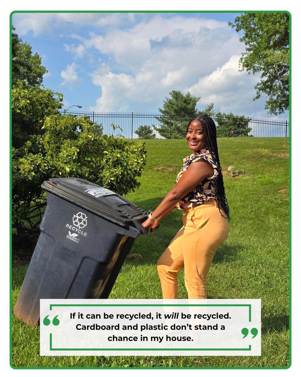 MCGreenBank's tweet image. Tyniah’s all about recycling! From boxes to bottles, she makes sure reusable materials don’t end up in the trash. ♻️🗑️
It's a habit that helps conserve resources and keep waste out of landfills. At the Green Bank, we practice what we preach because #GreenStartsWithUs.…