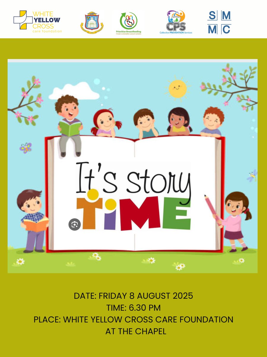 Story Time – Bringing Books to Life! 

Join us on Thursday, August 8th at 6:30 PM
Location: White &amp; Yellow Cross Care Foundation, St. John’s
Come with your little ones and enjoy a cozy evening of stories, learning, and connection.
We hope to see you there!