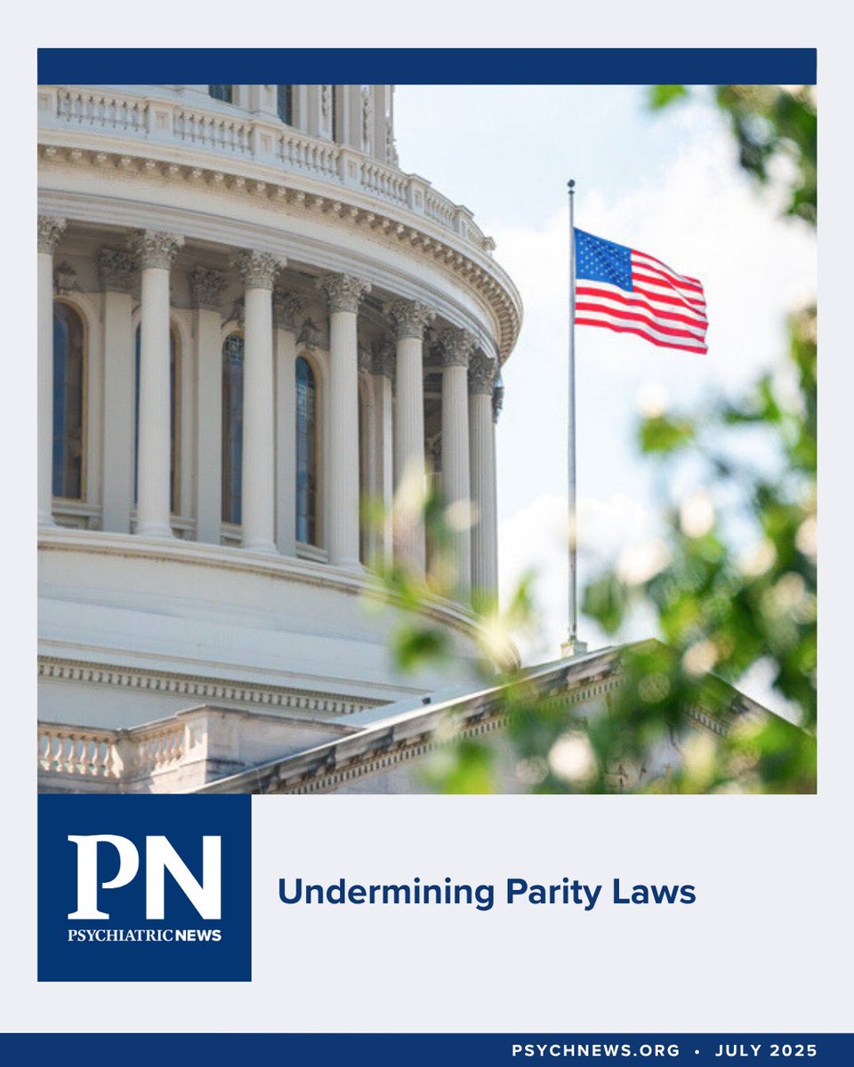 PsychiatricNews's tweet image. LETTERS TO THE EDITOR | The recent decision to temporarily stay enforcement of the 2024 final rule under the MHPAEA delays important protections meant to ensure fair treatment for people seeking mental health and substance use care. ow.ly/wpIp50Wj5yL