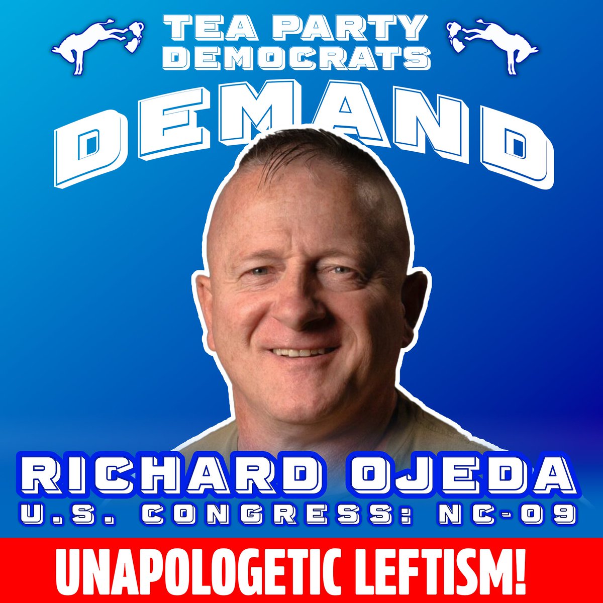 Dem_TeaParty's tweet image. He's not primarying an incumbent Democrat, but support a Progressive fighter in North Carolina, Richard Ojeda!