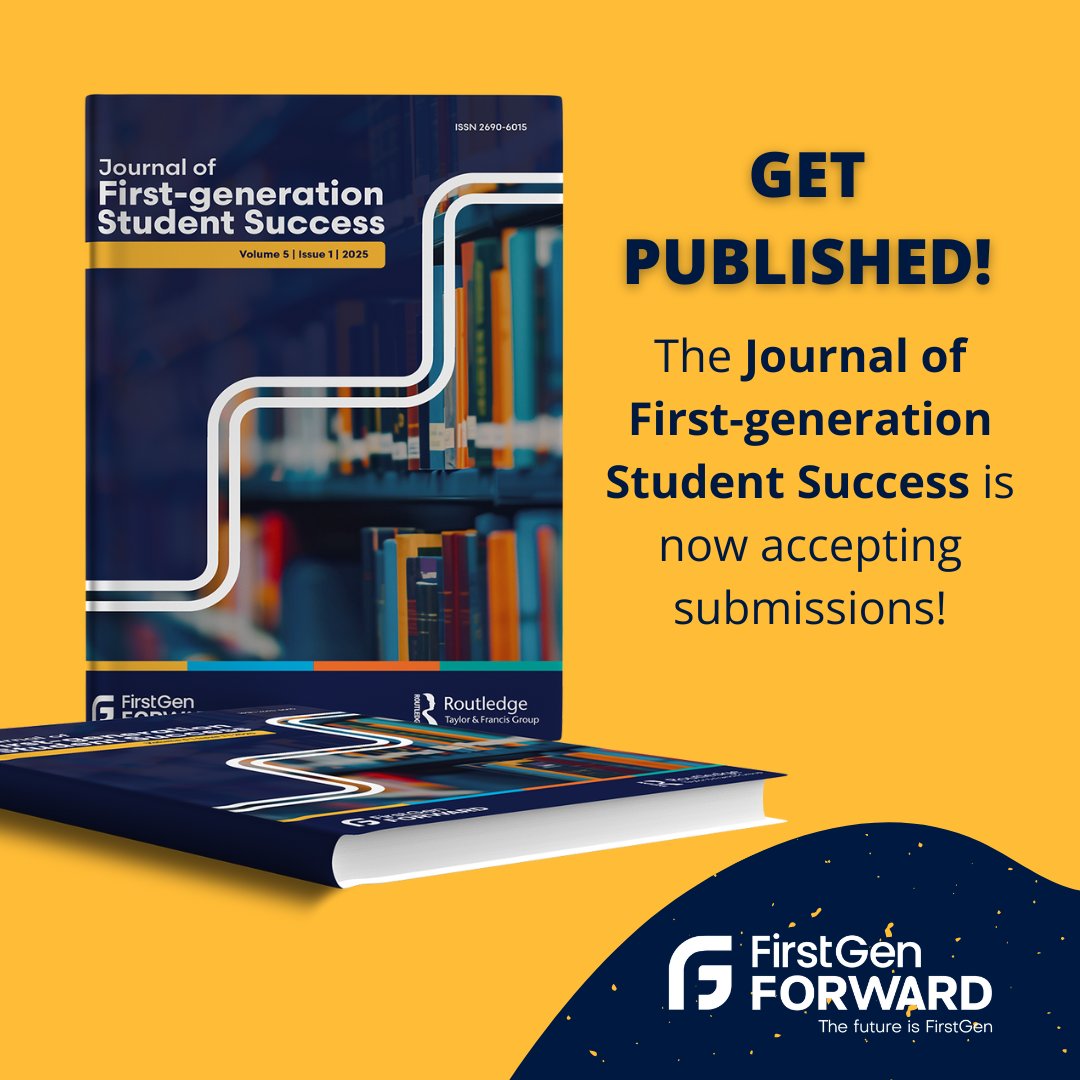 FirstgenForward's tweet image. #JFGSS is seeking research articles about the #FirstGen student experience. Articles about undergrad/grad/professional school journeys, transition to the workforce, &amp;amp; first-gen professionals’ experiences are welcome. More about the submission process at bit.ly/JournalFirstGen.