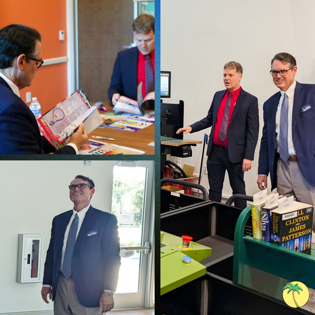 pbclibrary's tweet image. Thank you FL Secretary of State @cordbyrd, FLA President @allisongrubbs_ and SEFLIN Executive Director Brock Peoples for visiting the Canyon branch this past Monday! Library Director Doug Crane led a tour. See the branch for yourself! #PBCLibrary #Library #Florida