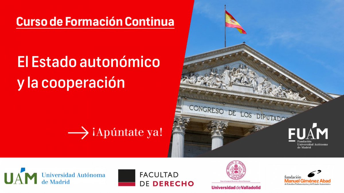 fuam_uam's tweet image. El Estado autonómico y la cooperación (Ed. 9)
🗓️05/09/2025 al 06/09/2025
📍Facultad de derecho
¡inscríbete ahora! 👉fuam.es/curso-corto/el…
#FormaciónContinua #UAM