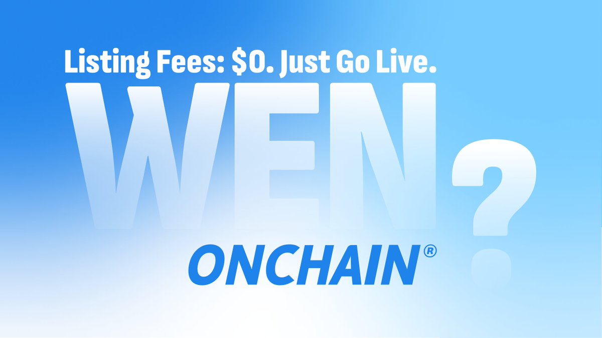 OnchainEU's tweet image. Wen Binance?
After paying 6 figures.
Wen ONCHAIN®?
Listing Fees: $0. Just Go Live.
