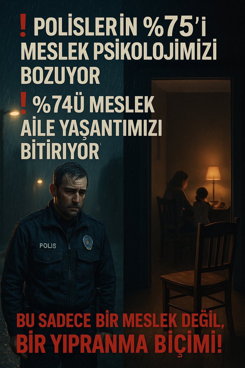 ❗️ Polislerin %75’i Meslek Psikolojimizi %74’ü Meslek Aile Yaşantımızı Bozuyor!

KDK Raporu 

#PolisHaberBekliyor