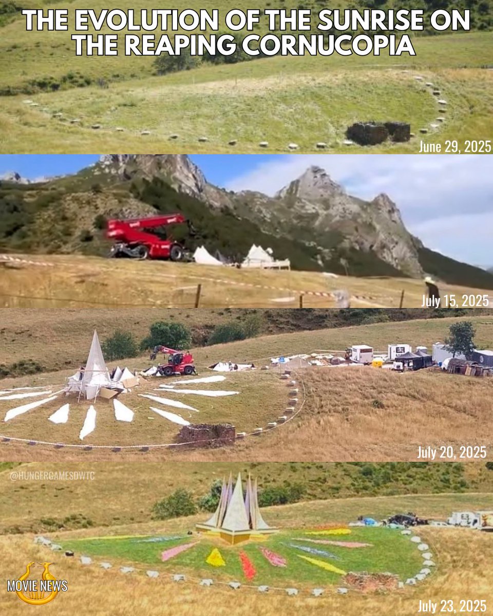 HungerGamesDWTC's tweet image. Since our first looks at the cornucopia set in late June, the arena has gone through a lot of changes. It’s so amazing what this crew has built in such a short time! Now who is ready for filming to begin?!