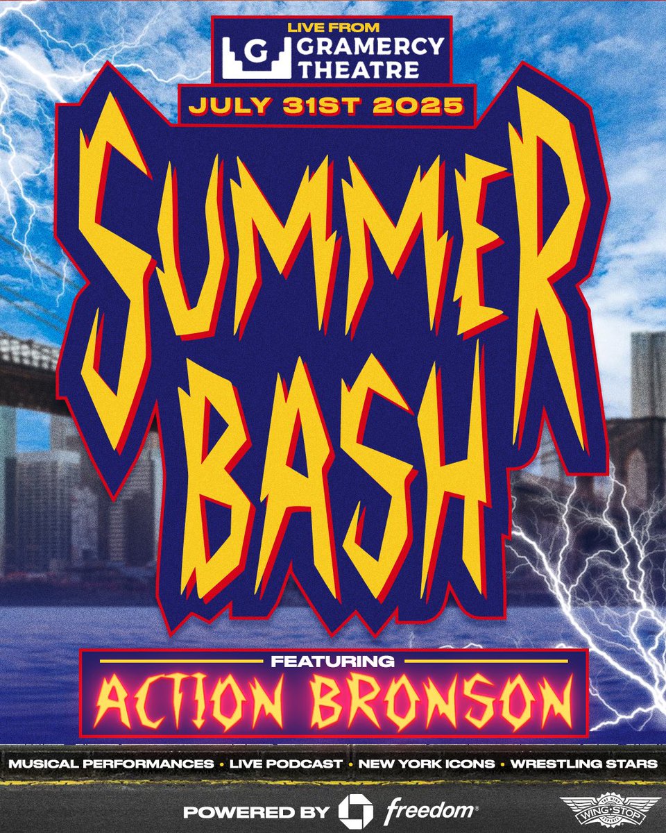 summerbash2025's tweet image. NYC’s own @ActionBronson is bringing the heat to Summer Bash when he hits the stage LIVE at @GramercyTheatre on July 31st 🔥🏆
BUY YOUR 🎫: ticketmaster.com/event/000062F5…