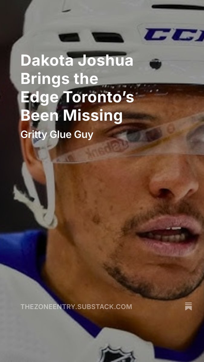 marcobozzo96's tweet photo. The Leafs just got meaner.

Dakota Joshua isn’t here to toe-drag or trend on highlight reels. He’s here to change the temperature of a game — with a hit, a forecheck, or a greasy playoff goal.

Toronto’s identity shift is real… and it starts here.

https://t.co/PXnUJRPUYd https://t.co/LcUB29G2K8