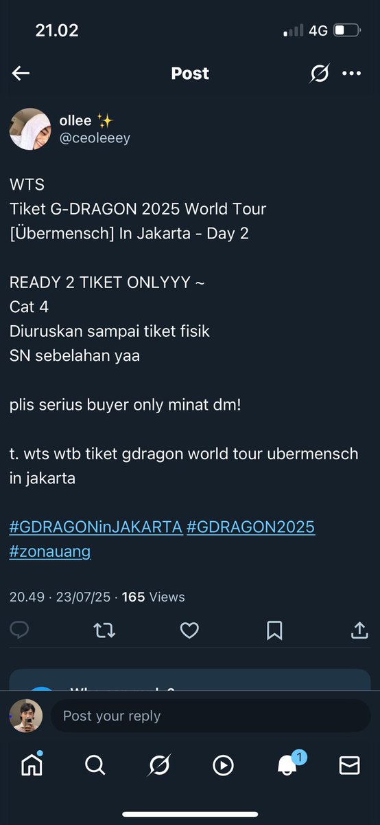 wireditboy's tweet photo. ⚠️‼️ HELP RT, BLOCK AND REPORT

PENIPU SCAMMER SCAM TIKET TICKET G-DRAGON 2025 WORLD TOUR [Übermensch] IN JAKARTA  - DAY 2 DAY 1 CAT 2 CAT 1 CAT 4 CAT 3 CAT 5 VIP VVIP

@  ceoleeey
@  ceoleeey
@  ceoleeey

t. wts wtb tiket gdragon world tour ubermensch in jakarta #zonauang https://t.co/uF4IVjZUd7