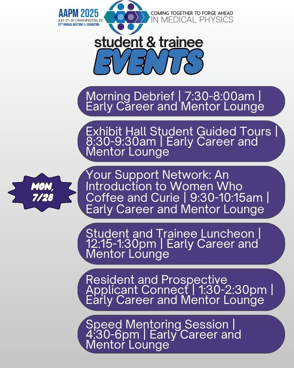aapmstsc (@aapmstsc) on Twitter photo Today’s student and trainee events! #AAPM2025 Today’s student and trainee events! #AAPM2025