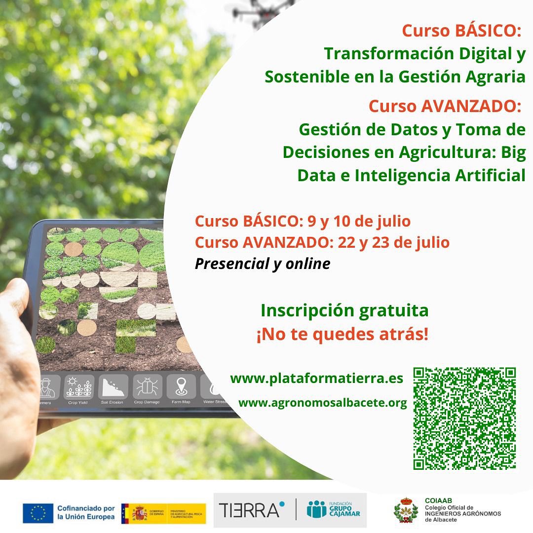 decano ingenieros agrónomos (@decanoagronomos) on Twitter photo Gracias a todos. 100 alumnos registrados en el curso avanzado en competencias digitales para asesores. <a href="/Cajamar/">Grupo Cajamar</a> y <a href="/coiaab/">𝗖.𝗢. 𝗜𝗻𝗴. 𝗔𝗴𝗿ó𝗻𝗼𝗺𝗼𝘀 𝗔𝗹𝗯𝗮𝗰𝗲𝘁𝗲</a>
Interesantísimos conceptos de IA, y su uso, por parte de <a href="/platformtierra/">Plataforma Tierra</a> .
Cuaderno de campo conexionado con plataformas de datos masivos <a href="/kaamp/">kaamp</a> Gracias a todos. 100 alumnos registrados en el curso avanzado en competencias digitales para asesores. <a href="/Cajamar/">Grupo Cajamar</a> y <a href="/coiaab/">𝗖.𝗢. 𝗜𝗻𝗴. 𝗔𝗴𝗿ó𝗻𝗼𝗺𝗼𝘀 𝗔𝗹𝗯𝗮𝗰𝗲𝘁𝗲</a>
Interesantísimos conceptos de IA, y su uso, por parte de <a href="/platformtierra/">Plataforma Tierra</a> .
Cuaderno de campo conexionado con plataformas de datos masivos <a href="/kaamp/">kaamp</a>