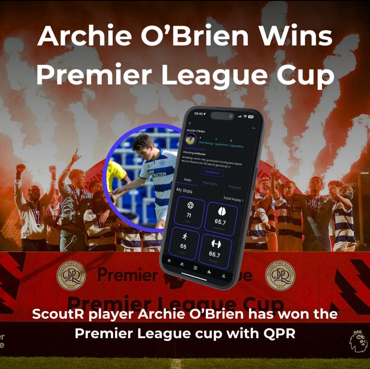 🚨 Calling all Players and Clubs 🚨

For players, ScoutR is an app to give everyone an equal chance to be seen by scouts. All you have to do is download the free app and upload highlights of yourself playing football. Each highlight gets rated for ability, awareness, pace and