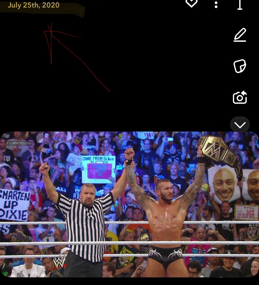 FlashWillard's tweet image. For anyone questioning my loyalties to The Viper - Here is me posting on my Snapchat SummerSlam 2013 in 2020 (I wasn’t even watching the product at that time) LA caused him to take a back seat but for anyone curious I was and have been a Viper fan my whole life.
