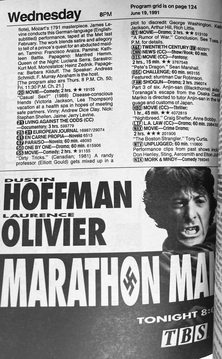 televisionaryZW's tweet image. Wednesday night June 19th, 1991: what would you watch?