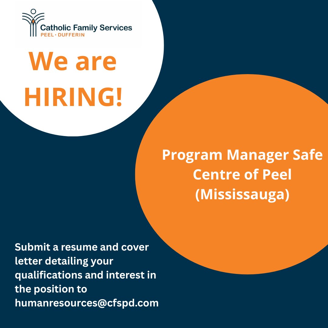 Step into a leadership role as the Program Manager for the Safe Centre of Peel, now expanding to Mississauga.   Click the link below to learn more and apply today!
cfspd.com/contact/employ…