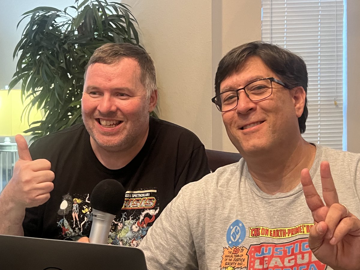 BrickCrisisPod's tweet photo. @dcdavepodcast and Doug getting a rare chance to podcast together! https://t.co/SZaNz1G9bh #themonitortapes #coie #crisisoninfiniteearths https://t.co/HWuyJCObpt