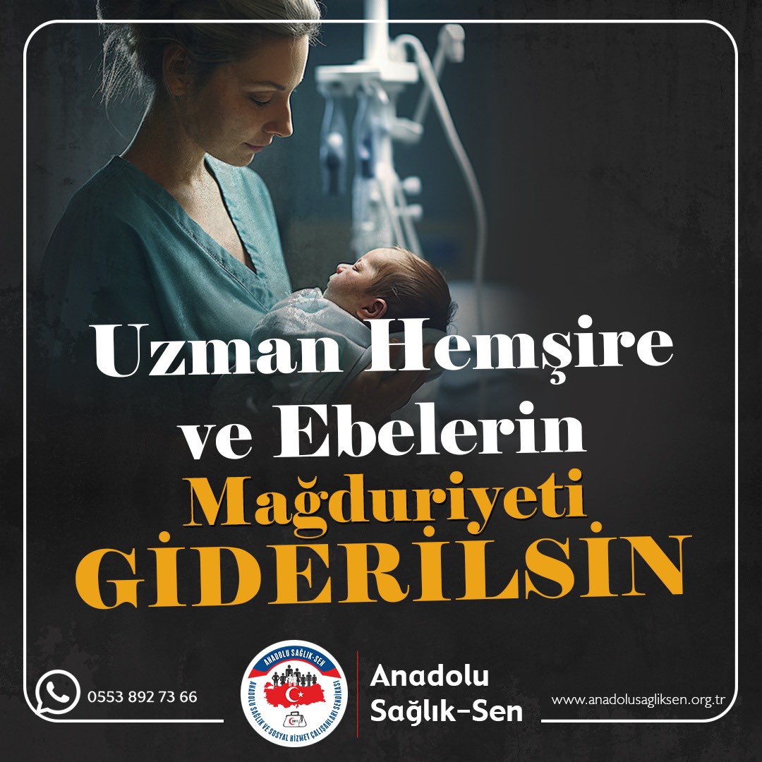 🔹Uzman Hemşire ve Ebelerin Mağduriyeti Giderilsin.
🔹Lisans mezunu ebe ve hemşirelerden; yurtiçi ve yurt dışında kendi dallarıyla ilgili lisansüstü eğitim programlarından mezun olan ve diplomaları Bakanlıkça tescil edilen uzman ebe ve hemşirelerin hem görevlendirme hem de