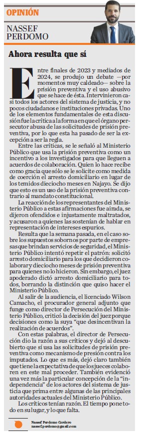 Nassef Perdomo (@nassefperdomo) on Twitter photo Mi artículo de hoy en <a href="/ElDia_do/">Periódico El Día</a>, sobre la confesión que hizo el Ministerio Público esta semana. Mi artículo de hoy en <a href="/ElDia_do/">Periódico El Día</a>, sobre la confesión que hizo el Ministerio Público esta semana.