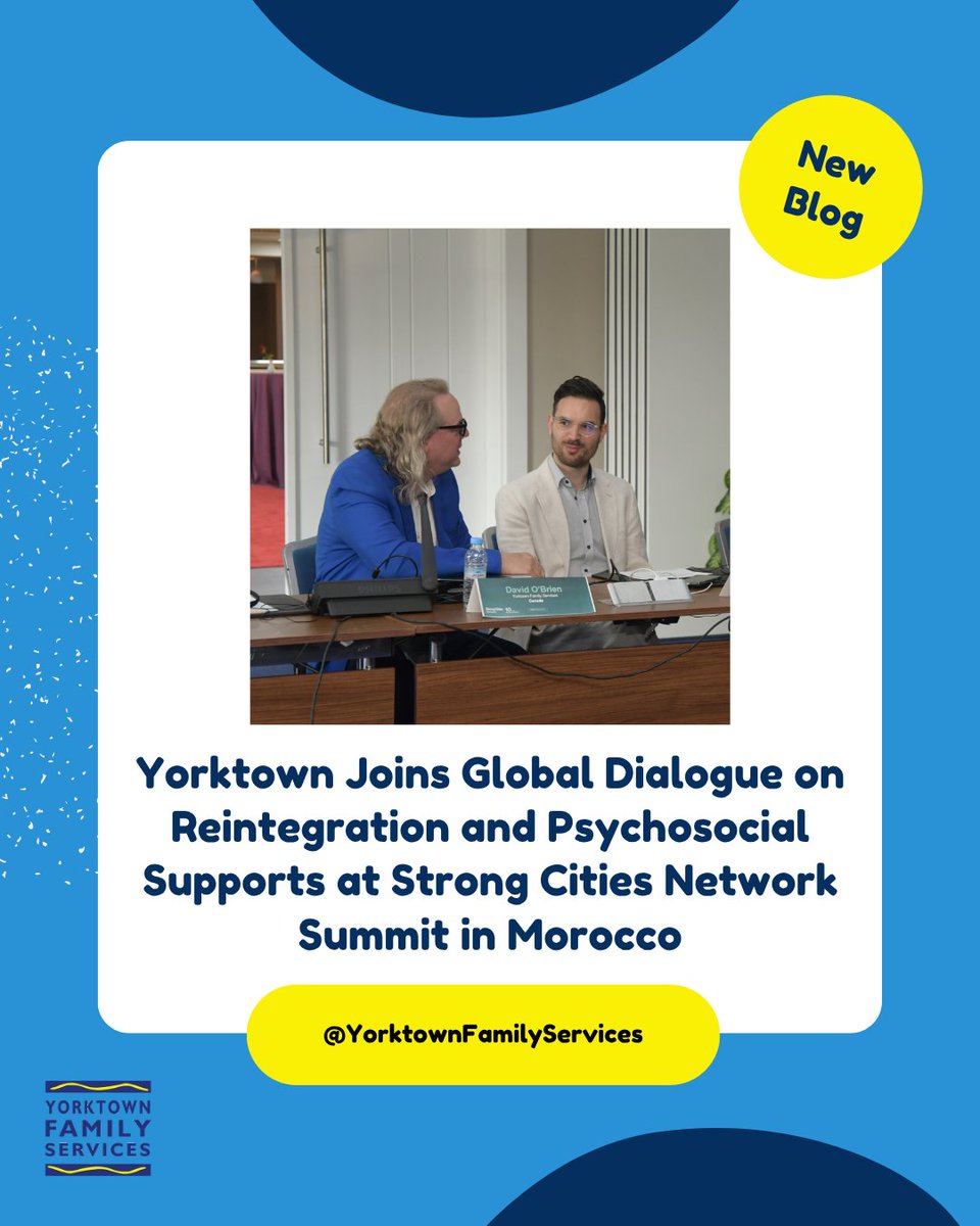 #YorktownFamilyServices recently joined experts from across the globe at the Strong Cities Network Summit in Morocco to discuss trauma-informed reintegration and community-based approaches to preventing violent extremism.

Read more at  yorktownfamilyservices.com/blogposts/york…