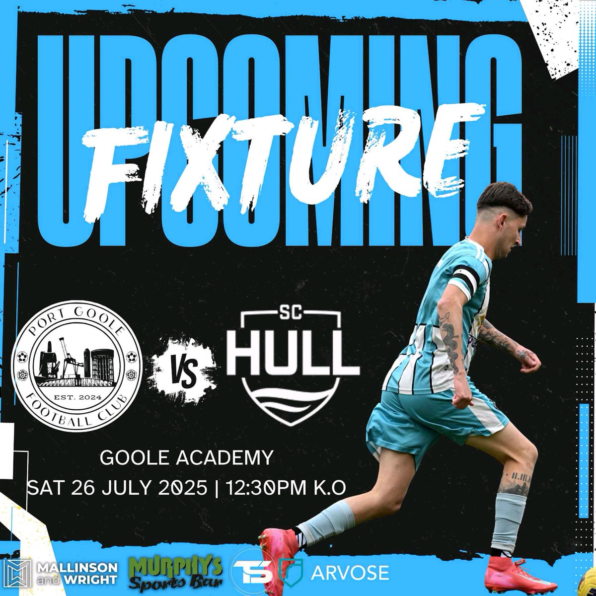 ⚽️ UP NEXT... ⚽️

This Saturday we test ourselves against Sporting Club Hull, a chance to gauge how prepared we are for the up-coming season.

Up The Port!