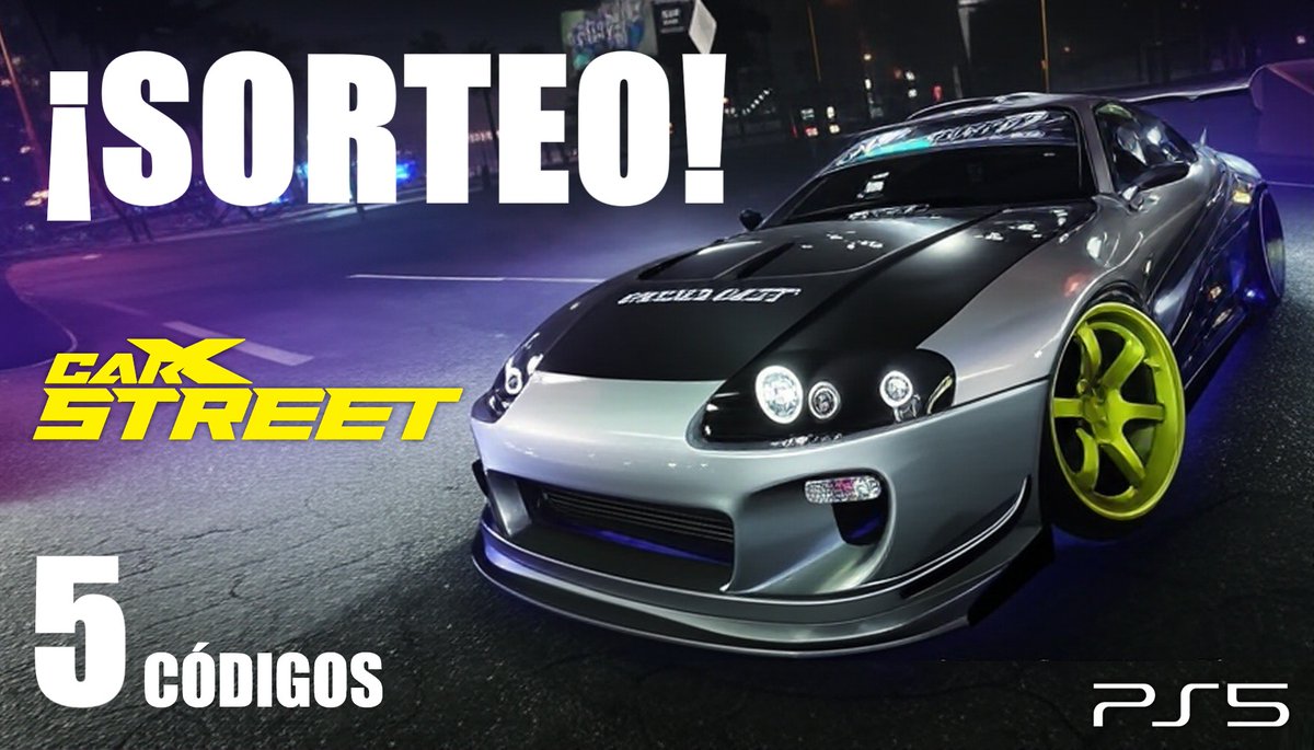 Universo PlayStation (@playverso) on Twitter photo ¡Nuevo #PlaySorteo! 🏎️
Voy a sortear 5 CÓDIGOS de CarX Street para #PS5.
🥇Sigue a <a href="/PlayVerso/">Universo PlayStation</a> y <a href="/carx_technology/">CarX Technologies</a>
🥈RT a este tweet
Suerte! Ganadores lunes 28. 🥰 ¡Nuevo #PlaySorteo! 🏎️
Voy a sortear 5 CÓDIGOS de CarX Street para #PS5.
🥇Sigue a <a href="/PlayVerso/">Universo PlayStation</a> y <a href="/carx_technology/">CarX Technologies</a>
🥈RT a este tweet
Suerte! Ganadores lunes 28. 🥰